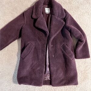 Abercrombie & Fitch Deep Purple Teddy Jacket